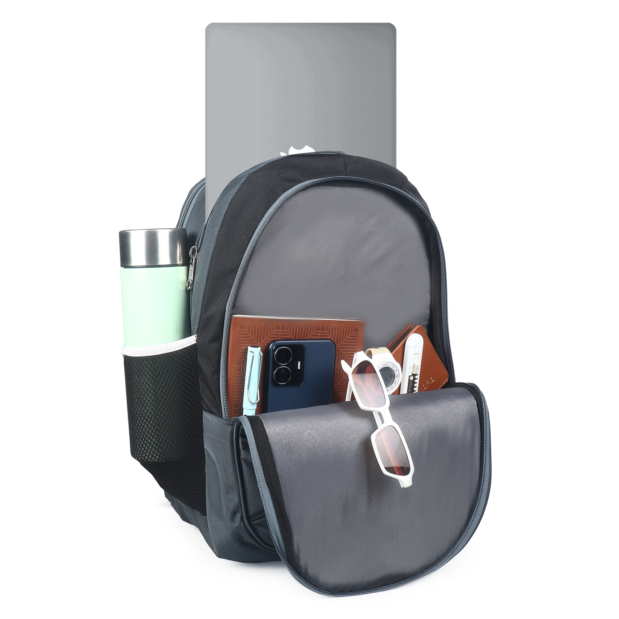 mteaser 20 inch large capacity backpack | durable polyester laptop bag with multiple compartments, bottle pocket & adjustable padded straps | ideal for office, college, travel & daily use mteaser 20 inch large capacity backpack | durable polyester laptop bag with multiple compartments, bottle pocket & adjustable padded straps | ideal for office, college, travel & daily use